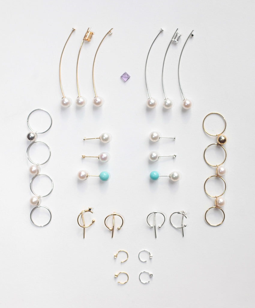 DIAMS BALANCE EARRING / White Diamond