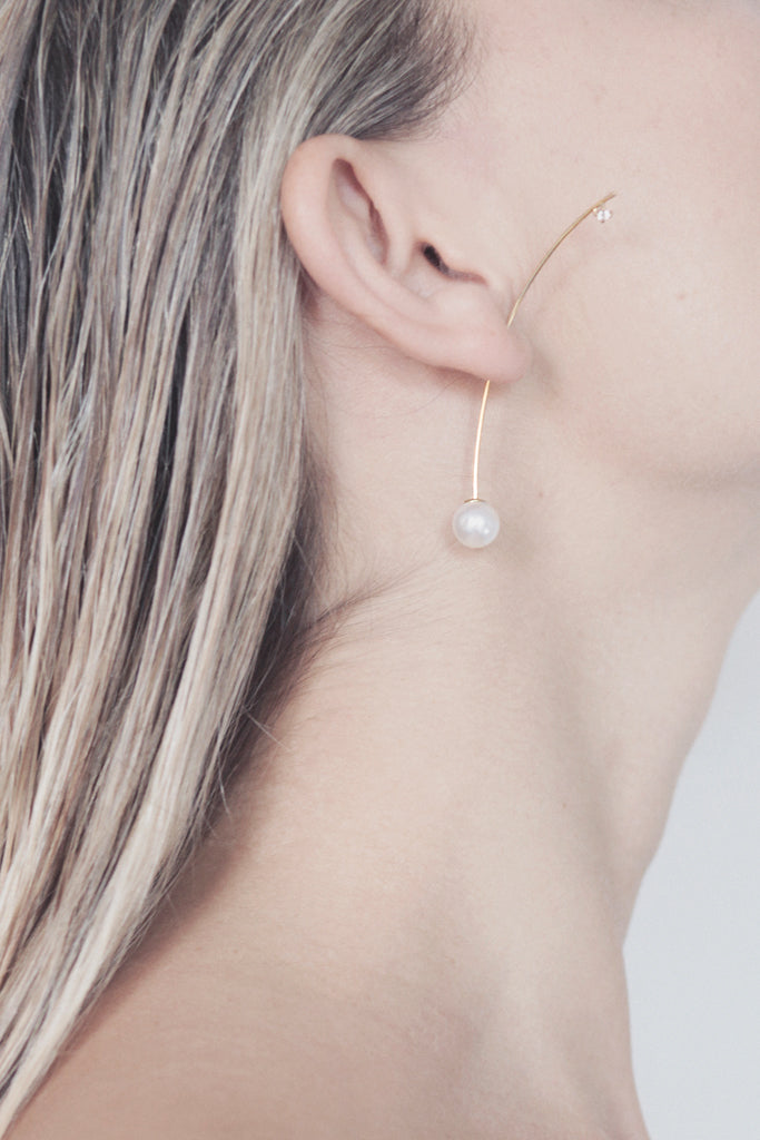 DIAMS BALANCE EARRING / White Diamond
